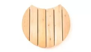 Dalle en bois ronde avec contre-forme en creux